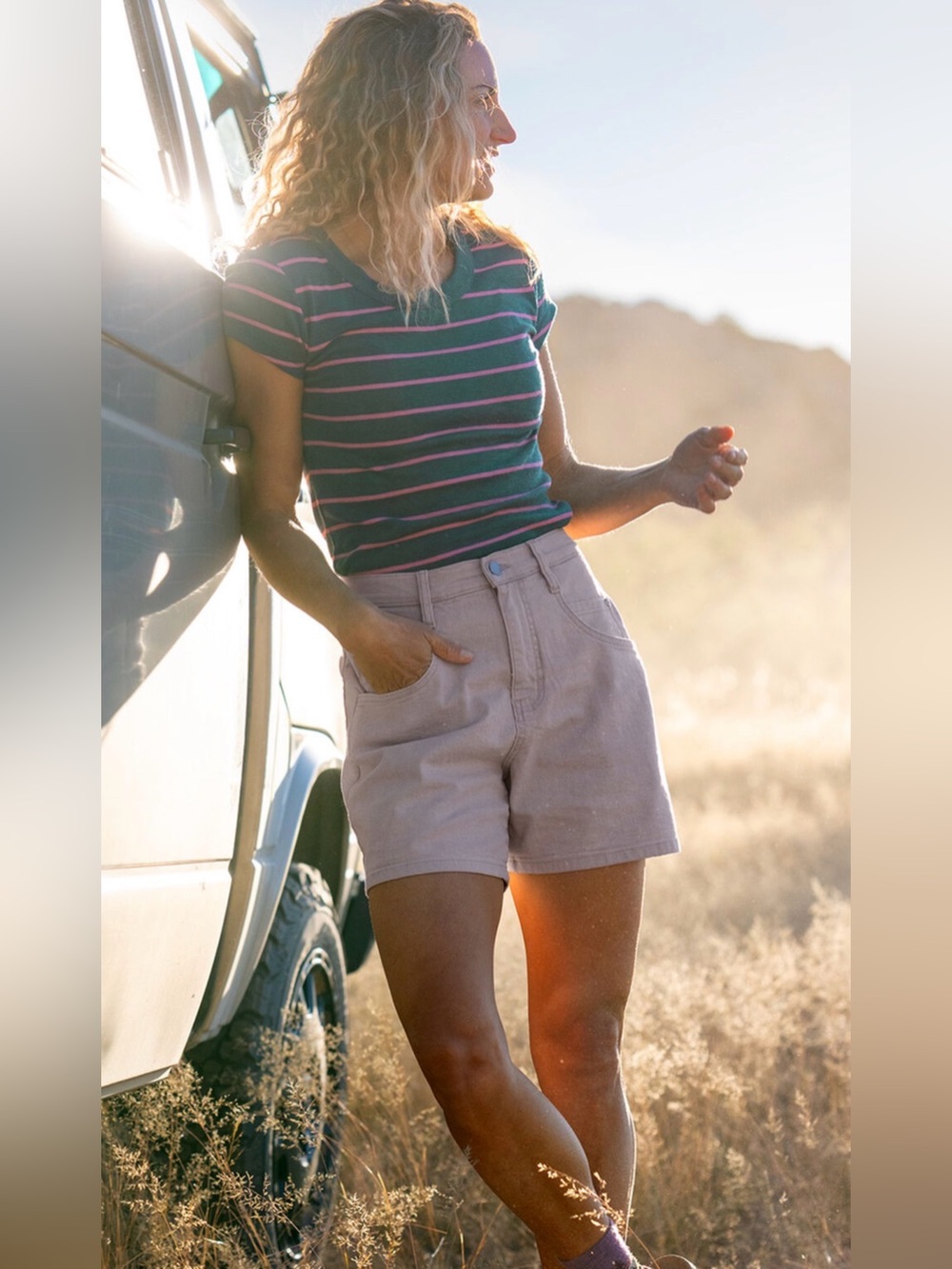NWT DU/ER Performance Stretch Canvas High Rise Relaxed Shorts Size 5/29 $79
